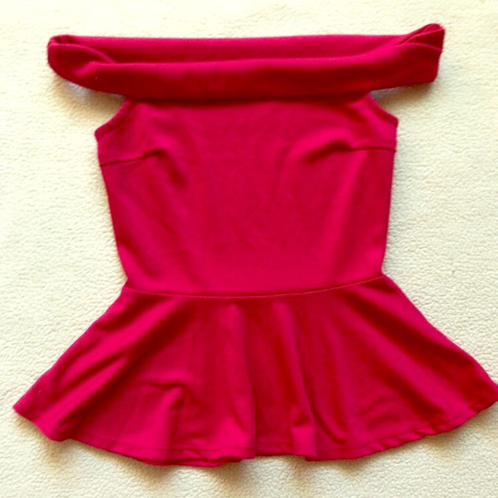 Red Peplum Blouse